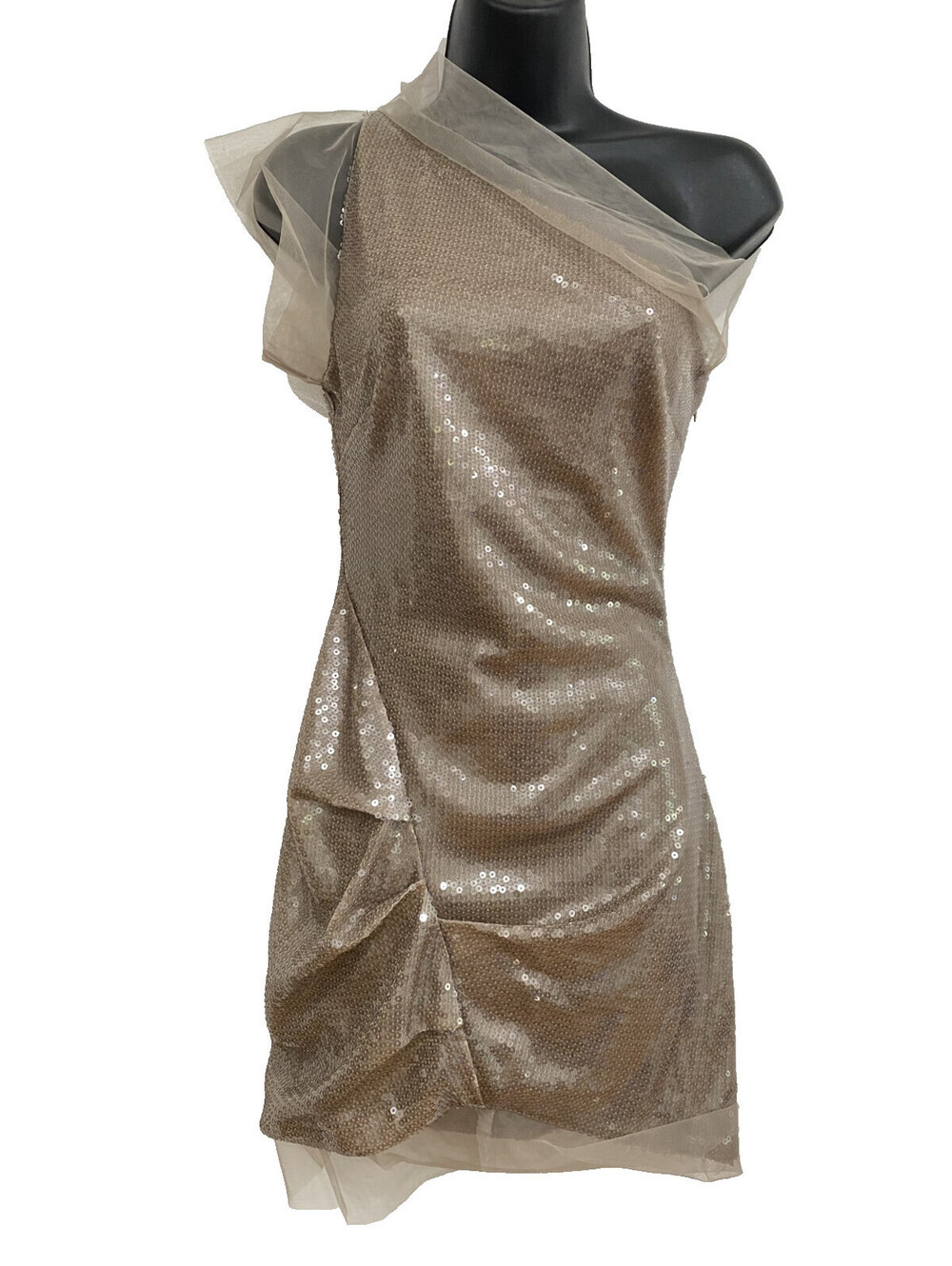 New with tags - Size S KHY Sequin One Shoulder Mini Cocktail Wedding Guest Dress